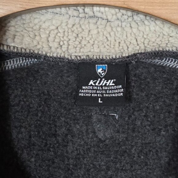 Kuhl Alfpaca Fleece 1/4 Zip Sweater -Gray - Size L* - Picture 4 of 6